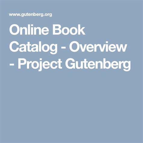 gutenberg.org|project gutenberg online book catalog.